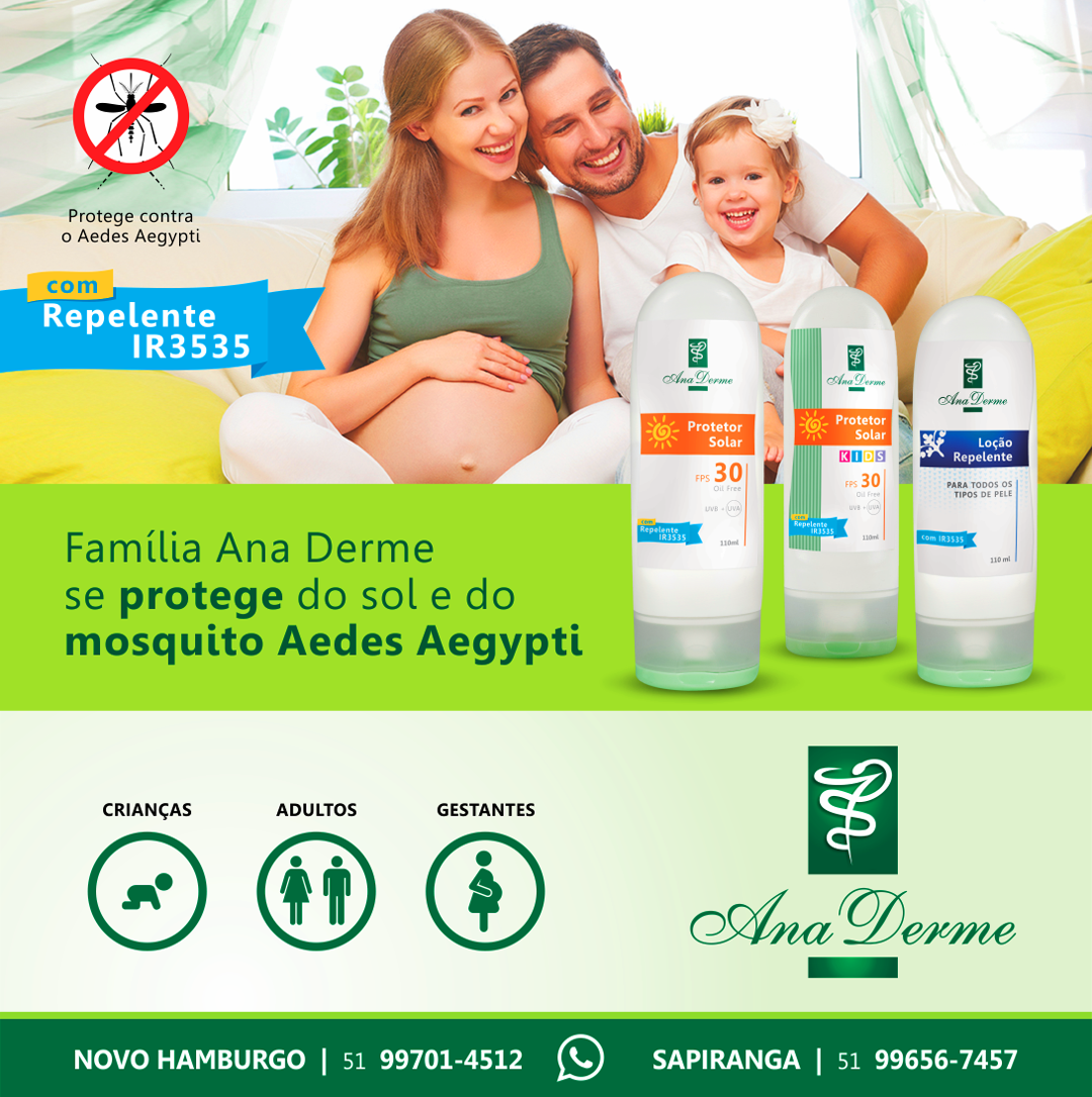 Protetor solar com repelente: proteção para crianças, adultos e gestantes também contra o mosquito Aedes Aegypti